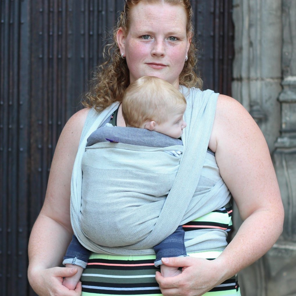 yaro écharpe de portage newborn navy écharpe tissée porter bébé nouveau-né dès la naissance facile rapide confortable simple sans rodage