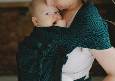 porte-bébé mei-tai Little Frog Wrap Carrier Emerald cube hybride facile confortable évolutif portage physiologique