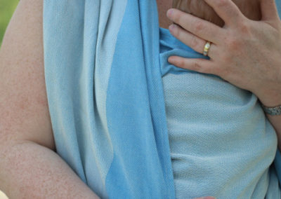 yaro newborn blue écharpe de portage tissée nouveau-né dès la naissance prématuré coton facile simple sans rodage douce oekotex qualité