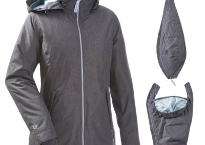 Veste de portage hiver chaud Mamalila Winterfriend grossesse maternité portage ventral dorsal imperméable confortable pratique qualité