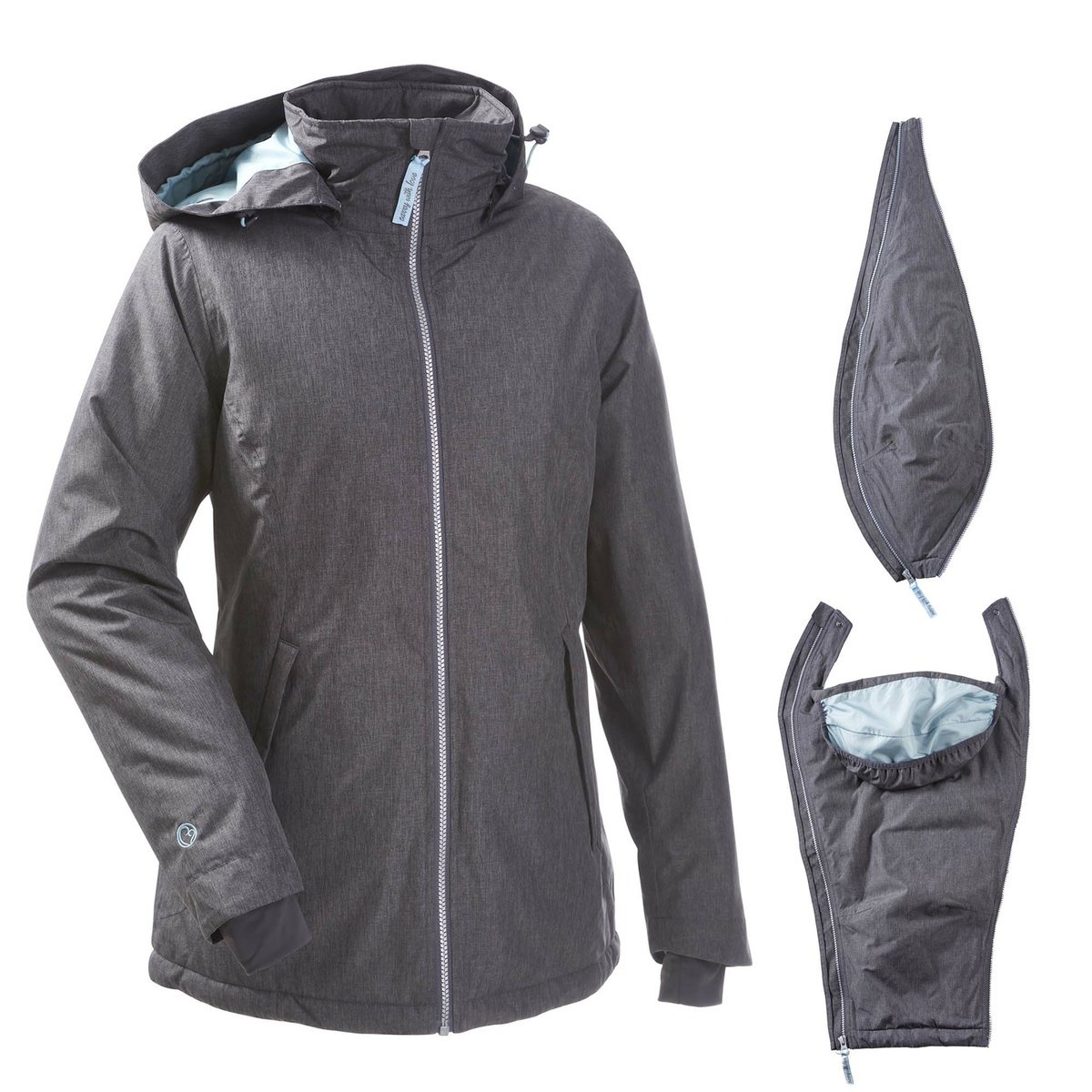 Veste de portage hiver chaud Mamalila Winterfriend grossesse maternité portage ventral dorsal imperméable confortable pratique qualité