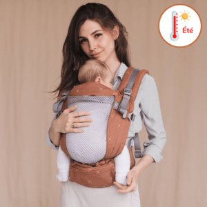 Porte-bébé Love & Carry Onë Cool Caramel portage physiologique évolutif pratique simple nouveau-né 2 ans ergonomique facile