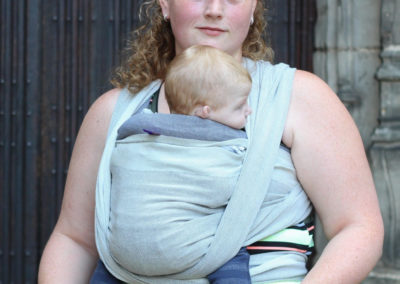 yaro newborn grey écharpe de portage tissée polyvalente nouveau-né porter dès la naissance pratique confortable sans rodage oekotex