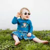 Lunettes de soleil enfant bébé polarisées catégorie 3 polarisantes protection UV 2 ans 3 ans 5 ans Banz blanc fille garçon blanc confetti wayfarer