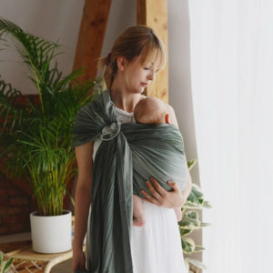 sling écharpe de portage little frog Verdelit coton bambou oekotex porte bébé sans noeud facile rapide pratique débutant nouveau-né