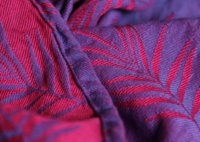 ling écharpe de portage yaro slings anneaux sans noeuf bahamas fuchsia royal double face violet rose oekotex