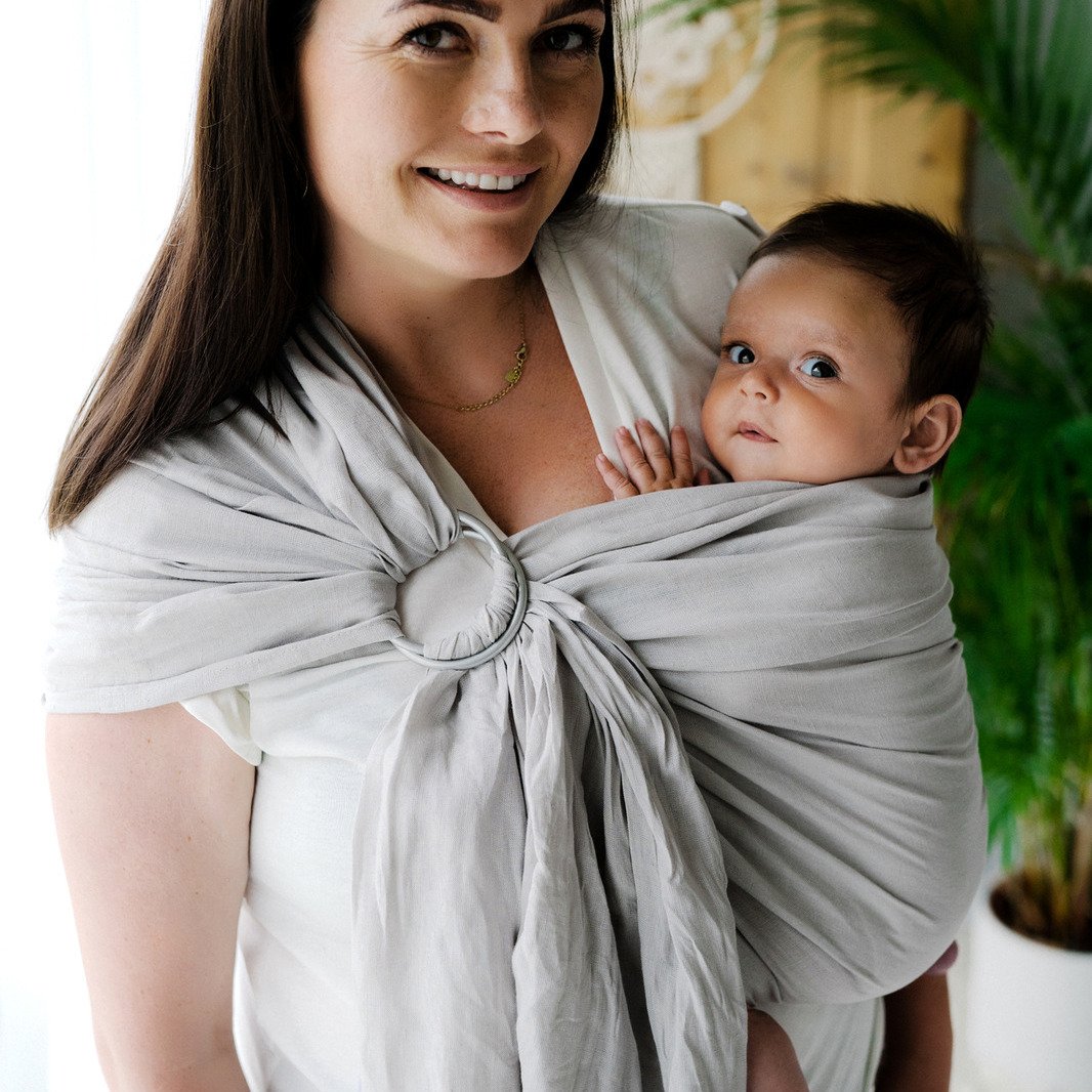 sling little frog linen summer écharpe de portage sans noeud léger 100% lin respirant pour l'été facile simple rapide léger