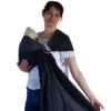 sling yaro newborn grey black écharpe de portage sans noeud anneaux facile légère pour nouveau-né